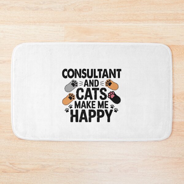 Item preview, Consultant And Cats Make Me Happy - Funny Consultant Cats Lover designed and sold by Oussinc.