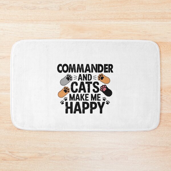 Item preview, Commander And Cats Make Me Happy - Funny Commander Cats Lover designed and sold by Oussinc.