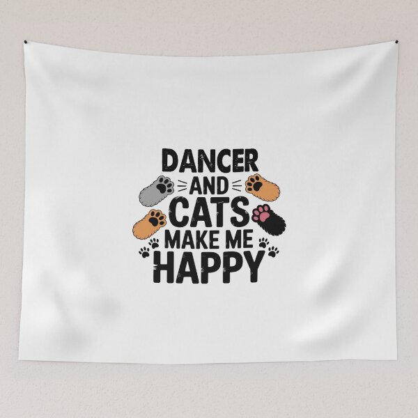Item preview, Dancer And Cats Make Me Happy - Funny Dancer Cats Lover designed and sold by Oussinc.
