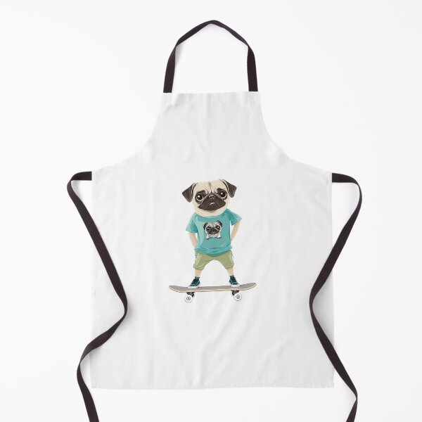 Item preview, Funny Pug on Skateboard – Kawaii Dog Wearing Pug Shirt for Dog Lovers designed and sold by FreeMaMindStudio.