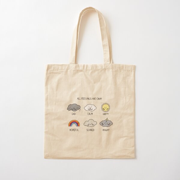 All feelings are okay Cotton Tote Bag