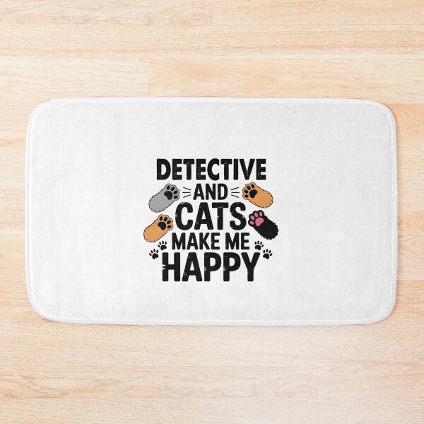 Item preview, Detective And Cats Make Me Happy - Funny Detective Cats Lover designed and sold by Oussinc.