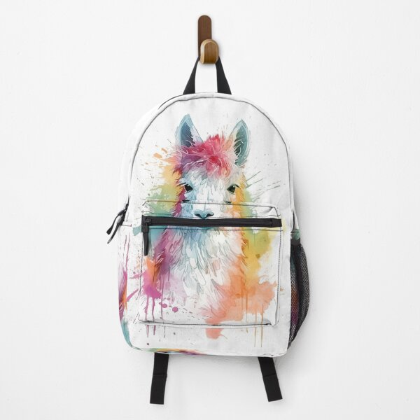 Item preview, Colorful Watercolor Llama Art – Vibrant Alpaca Illustration designed and sold by PaintbrushPlace.