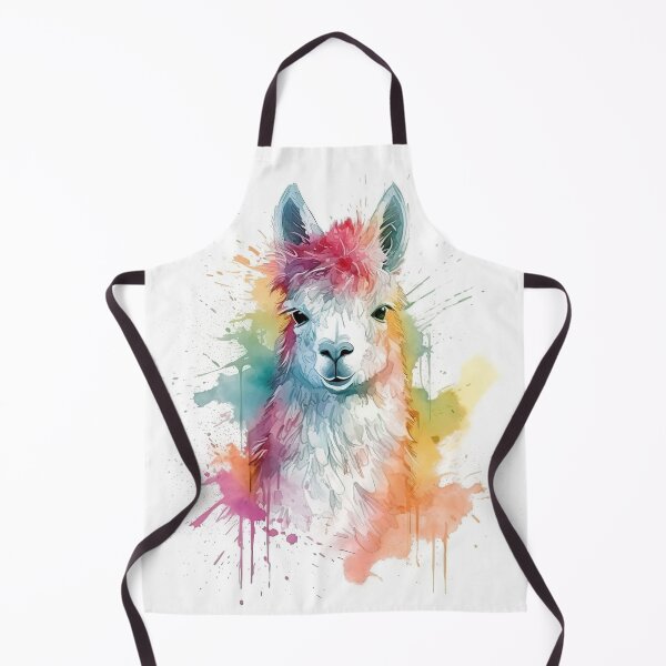 Item preview, Colorful Watercolor Llama Art – Vibrant Alpaca Illustration designed and sold by PaintbrushPlace.