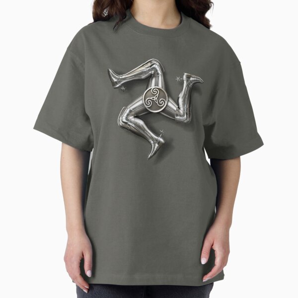 Item preview, Silver rendition of the Isle of Man triskelion with armored legs and Celtic spiral center. designed and sold by mirrorimages.
