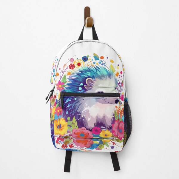 Item preview, Vibrant Floral Hedgehog Illustration – Colorful Nature Animal Art designed and sold by PaintbrushPlace.