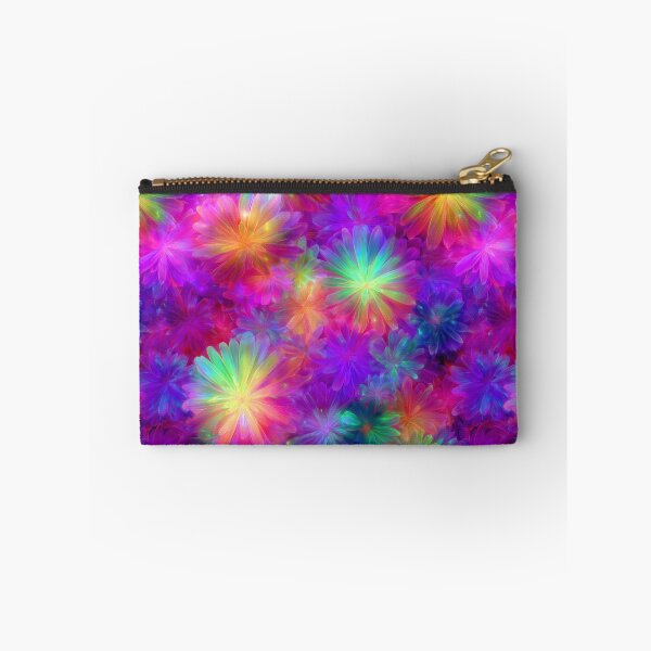 Aperçu de l'œuvre Electric Bloom – Motif de fleurs arc-en-ciel psychédéliques créée et vendue par RottingDreams.
