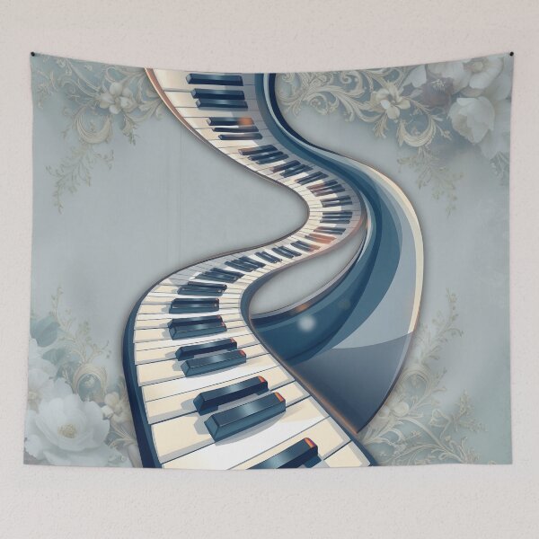 Item preview, Elegance in piano keys and blossoms designed and sold by nicky2342.