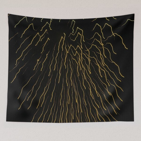 Item preview, Abstract portrait design with golden wavy light streaks designed and sold by optimusprime39.