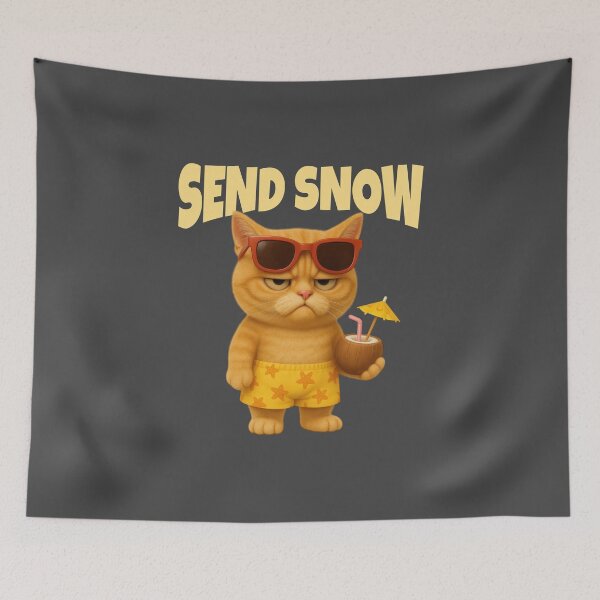 Item preview, Grumpy Cat in Sunglasses – Send Snow Summer Mood designed and sold by iamwonderkitty.