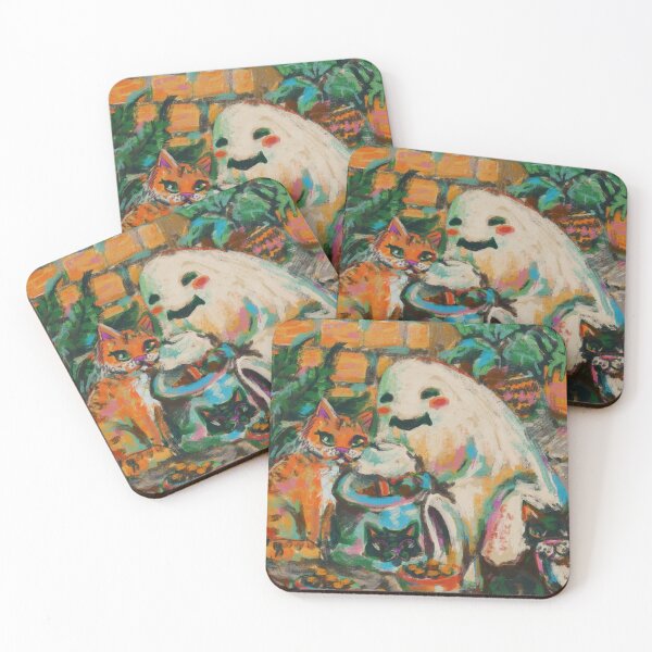 Item preview, ghost feeding the cats designed and sold by guilhernunes.
