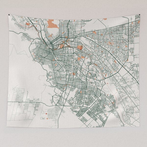Item preview, Ciudad Juárez City Map of Chihuahua, Mexico - Bohemian designed and sold by deMAP.