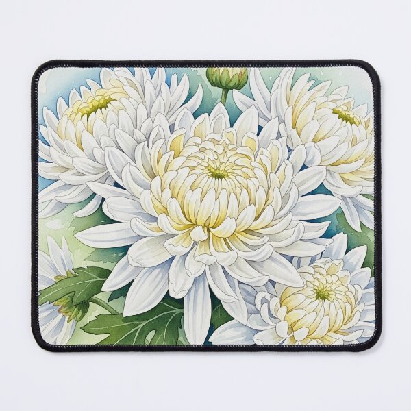 Item preview, Chrysanthemum in Ivory Glow designed and sold by BYnomi.