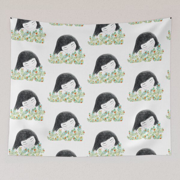 Item preview, Smiley girl and the Whisper of Pine Leaves designed and sold by seontelier.