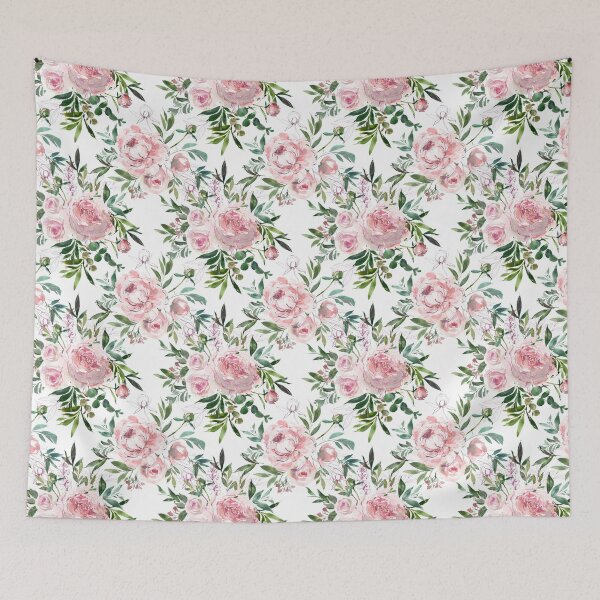 Item preview, Letter E Pink Peony Flower designed and sold by WildAliceArt.