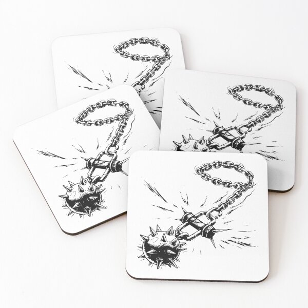 Item preview, Spiked Flail Weapon – Medieval Fantasy Combat Illustration designed and sold by inkoutninja.