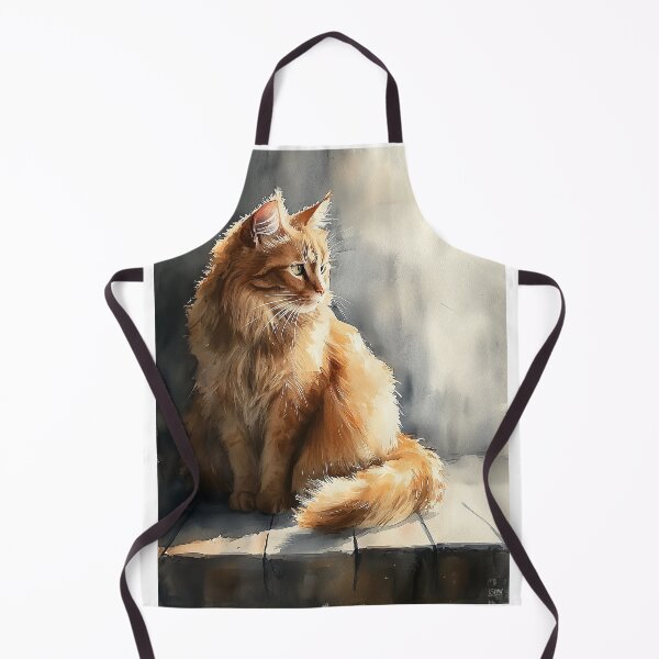 Item preview, Sitting Long Haired Ginger Cat designed and sold by laurashawart.