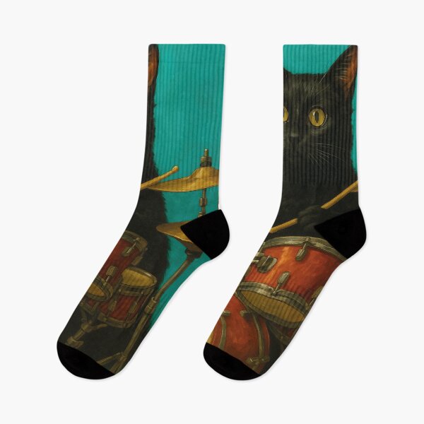Item preview, cool cat, drummer designed and sold by Mauswohn.