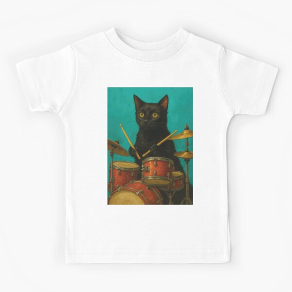 Item preview, cool cat, drummer designed and sold by Mauswohn.
