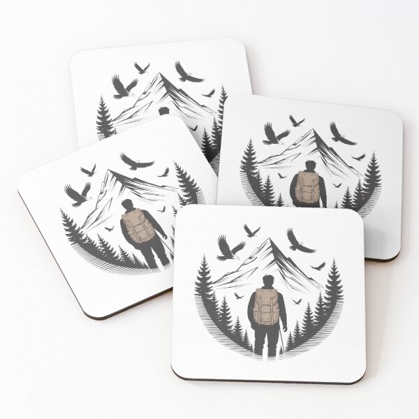 Item preview, Hiker and Mountain designed and sold by NicolasGlowArt.