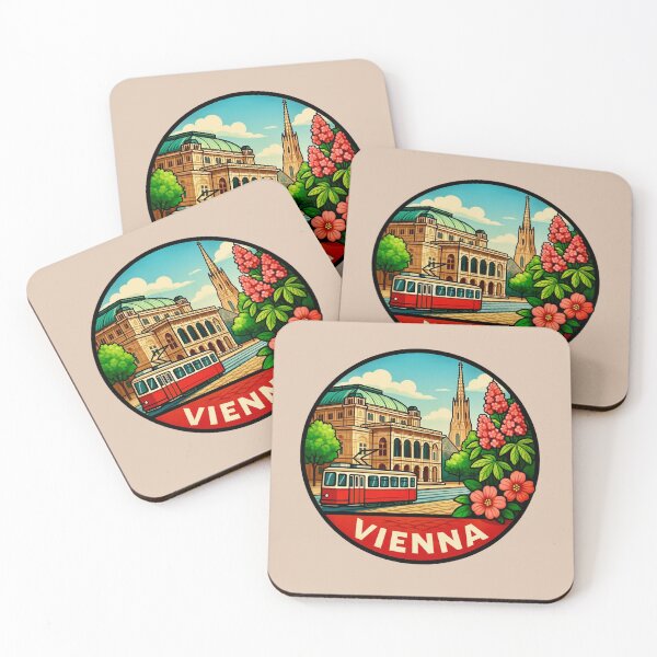 Item preview, Vienna, Austria - Opera House and Tram designed and sold by Myra365Art.