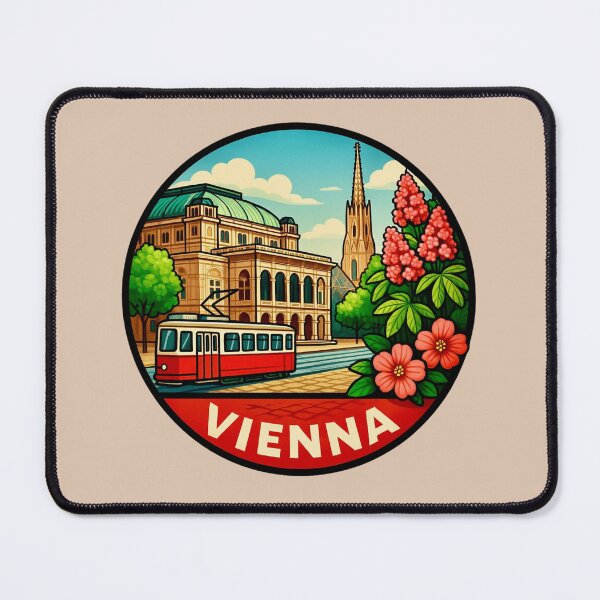 Item preview, Vienna, Austria - Opera House and Tram designed and sold by Myra365Art.