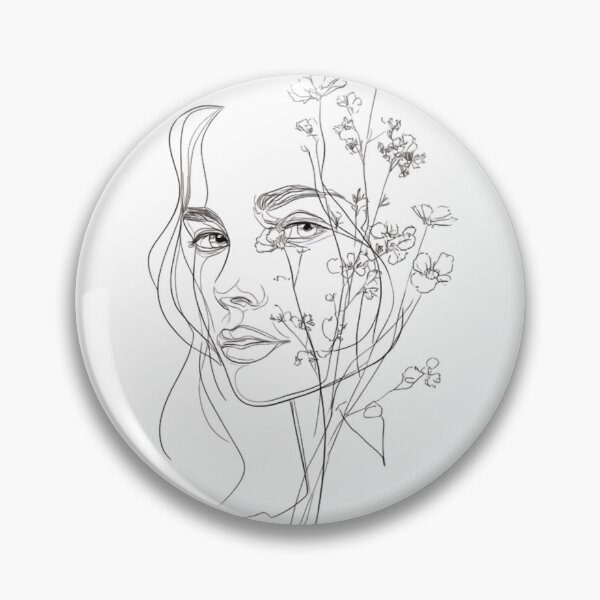 Item preview, Gilr Face and Flowers designed and sold by NicolasGlowArt.