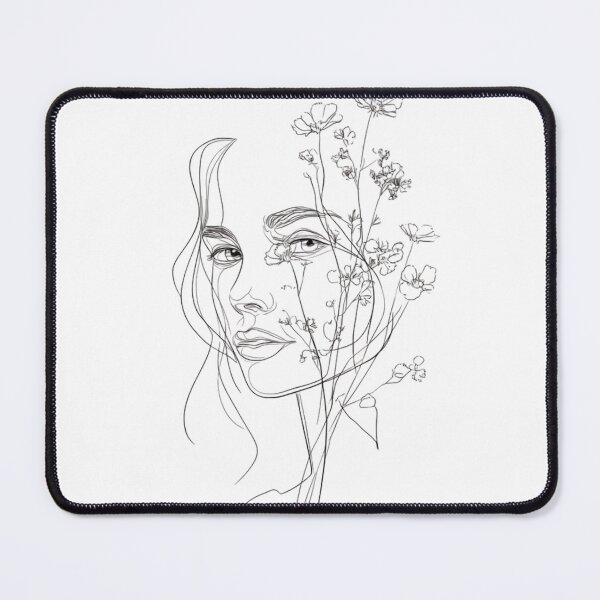 Item preview, Gilr Face and Flowers designed and sold by NicolasGlowArt.
