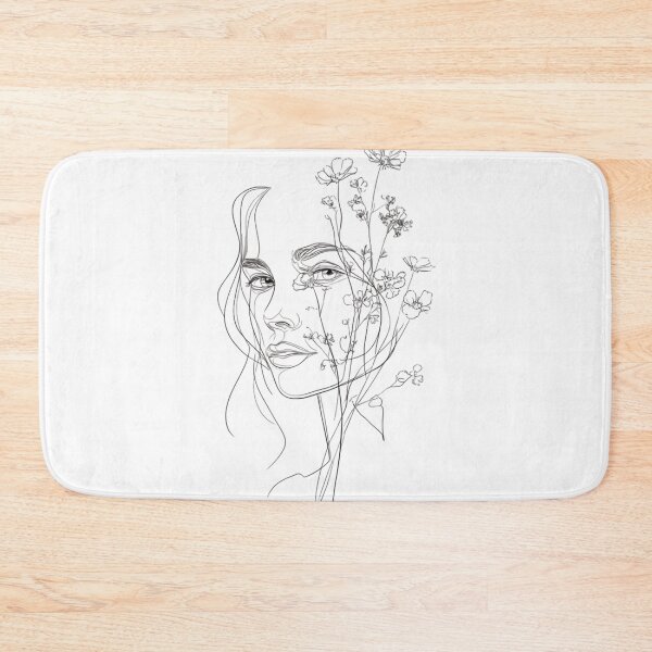 Item preview, Gilr Face and Flowers designed and sold by NicolasGlowArt.