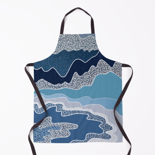 Item preview, BLUE LAGOON - Pointillism Landscape Dot Artwork - Nikki Silk designed and sold by NikkiSilkArt.