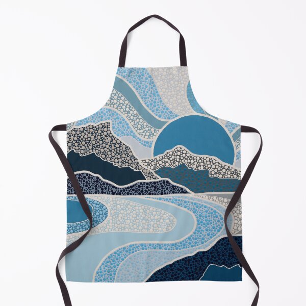 Item preview, BARNACLE BAY - Pointillism Landscape Dot Artwork - Nikki Silk designed and sold by NikkiSilkArt.