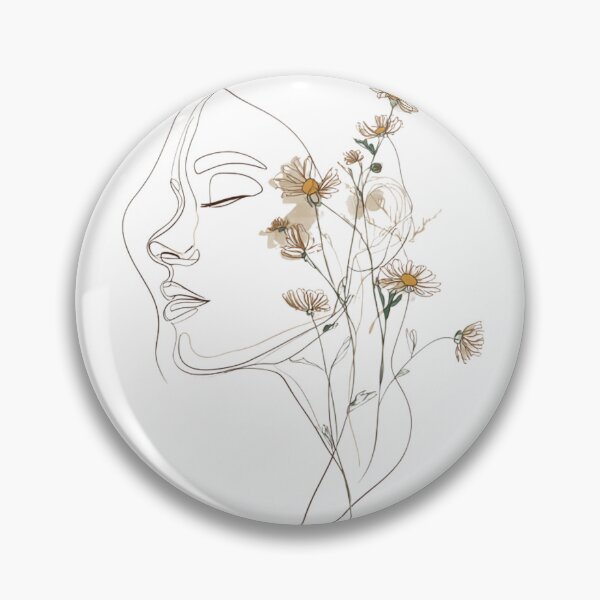Item preview, Girl Flowers Face designed and sold by NicolasGlowArt.