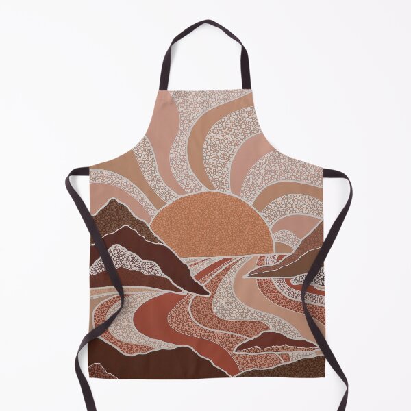Item preview, GOLDEN SHORES - Pointillism Landscape Dot Artwork - Nikki Silk designed and sold by NikkiSilkArt.