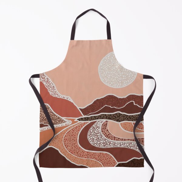 Item preview, GARNET LAGOON - Pointillism Landscape Dot Artwork - Nikki Silk designed and sold by NikkiSilkArt.