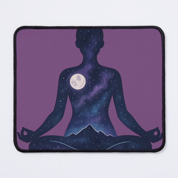 Item preview, Cosmic Meditation Silhouette – Galaxy Inside Mindful Woman designed and sold by MugLifeCo.