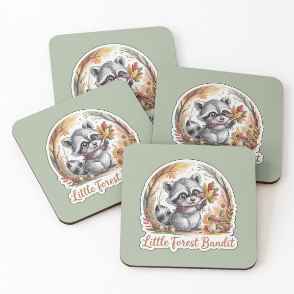 Artikelvorschau, Little Forest Bandit | Süßer Waschbär Herbst Sticker für Herbstliebhaber entworfen und verkauft von Nuist25.