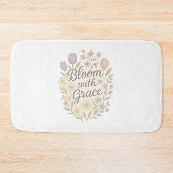Item preview, Bloom with Grace Floral Typography designed and sold by Riverside-Moon.