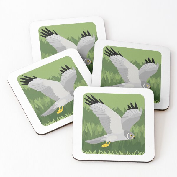 Item preview, The Hen Harrier - Minimalist Bird of Prey Art designed and sold by TheArtEngineer.