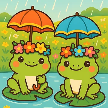 Artwork thumbnail, Frogs in Springtime by Riverside-Moon