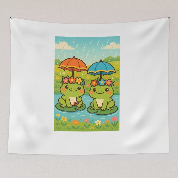 Item preview, Frogs in Springtime designed and sold by Riverside-Moon.