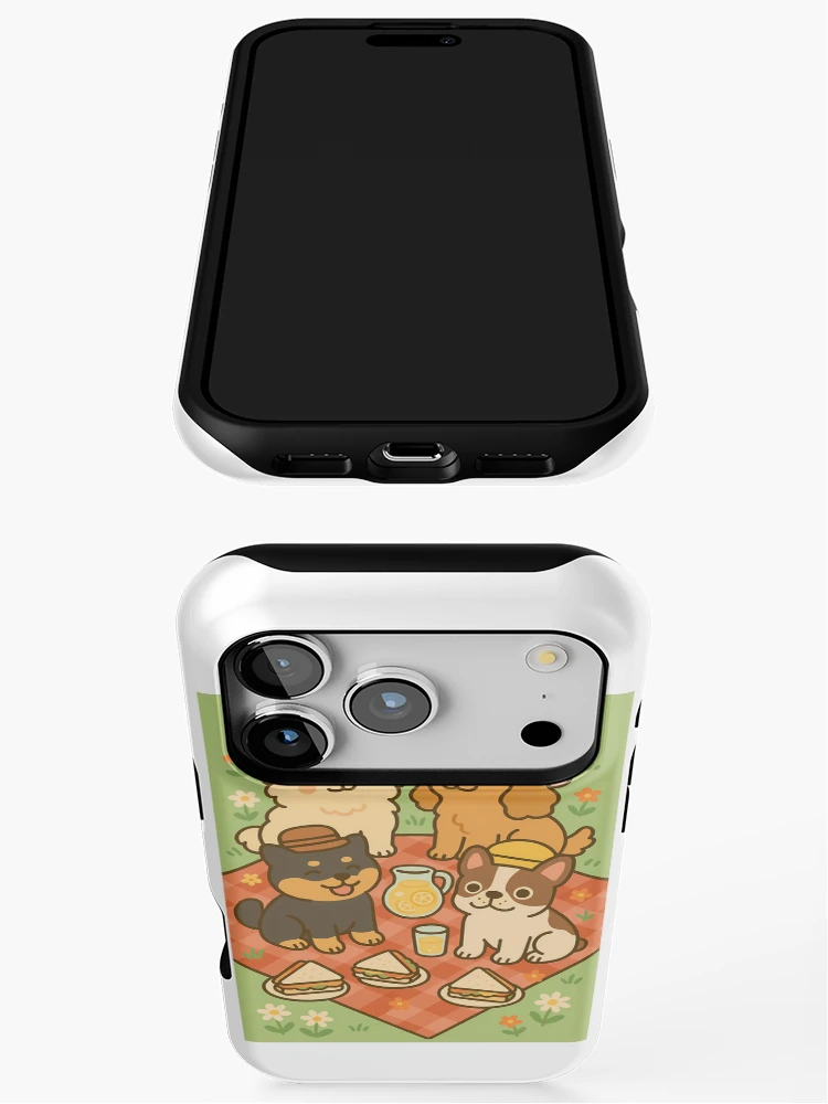 Thumbnail 3 of 4, iPhone Case, Spring Picnic Dogs designed and sold by Riverside-Moon.