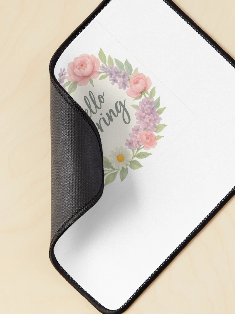 Thumbnail 2 of 5, Mouse Pad, Hello Spring Wreath designed and sold by Riverside-Moon.