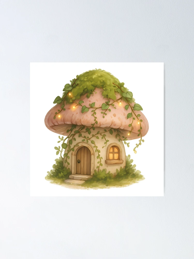 Thumbnail 1 of 3, Poster, Spring Mushroom Cottagecore designed and sold by Riverside-Moon.