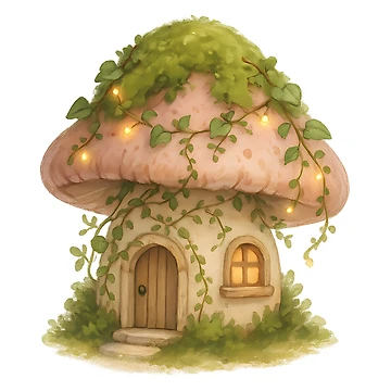 Artwork thumbnail, Spring Mushroom Cottagecore by Riverside-Moon
