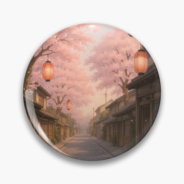 Item preview, Cherry Blossom Street Scene designed and sold by Riverside-Moon.