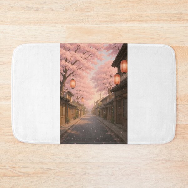 Item preview, Cherry Blossom Street Scene designed and sold by Riverside-Moon.
