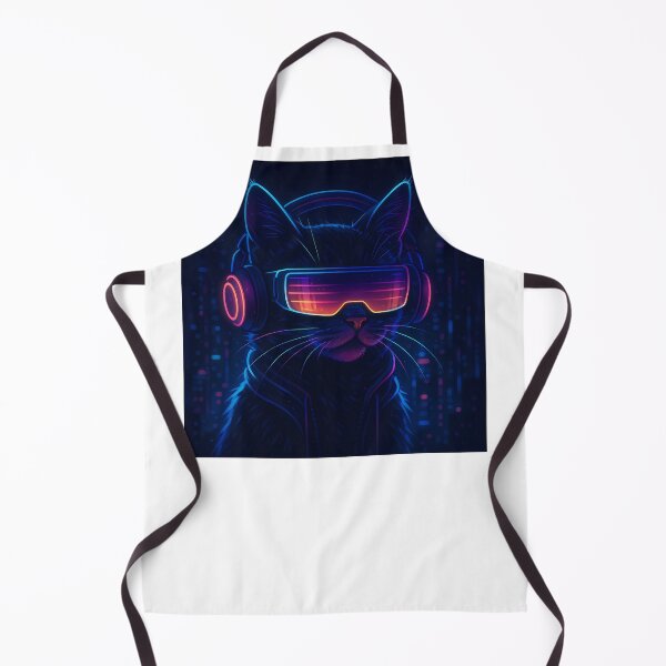 Item preview, Cyber Cat with Headphones designed and sold by Riverside-Moon.