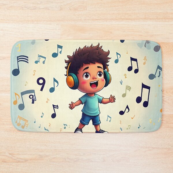 Item preview, Child Singing with Headphones – Music and Joy designed and sold by Artbellachi.