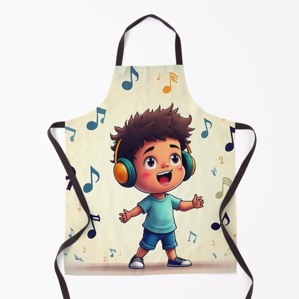 Item preview, Child Singing with Headphones – Music and Joy designed and sold by Artbellachi.