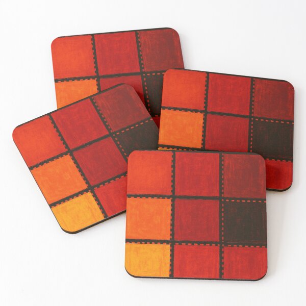 Item preview, High-contrast abstract checkered art in red designed and sold by optimusprime39.